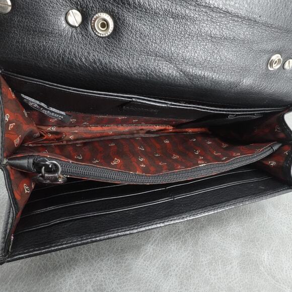 Brighton Handbag Womens Croc Embossed Brown Leather Braided Top Strap Purse - Picture 8 of 16